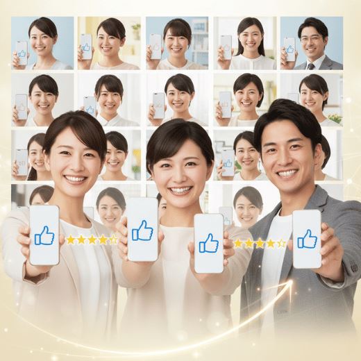 高評価レビューが並ぶお客様の声