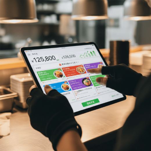 スマホから続々と注文通知が入る注文管理画面